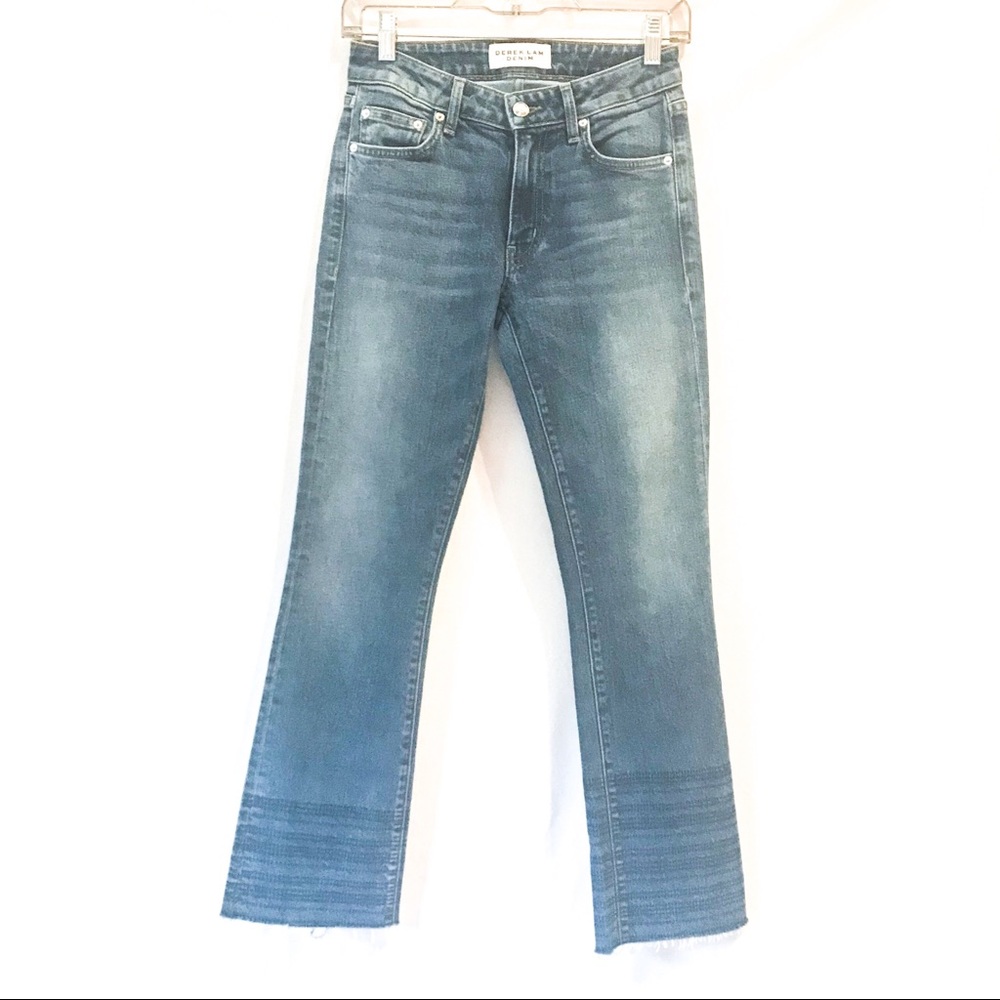 Derek Lam | Gia flare crop raw hem jeans size 24